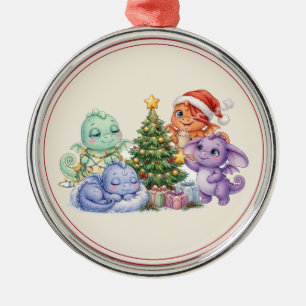 Drachen-Crew-Weihnachtsschmuck Ornament Aus Metall
