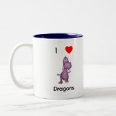 Drachen der Liebe I Zweifarbige Tasse (Links)
