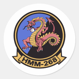 Drachen des Rot-HMM-268 Runder Aufkleber