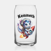 Drachen, die die Sterne erforschen Dosenglas (Vorderseite)