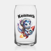 Drachen, die die Sterne erforschen Dosenglas (Rückseite)