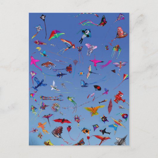 Drachen-Drachen-Drachen im Himmel Postkarte (Vorderseite)
