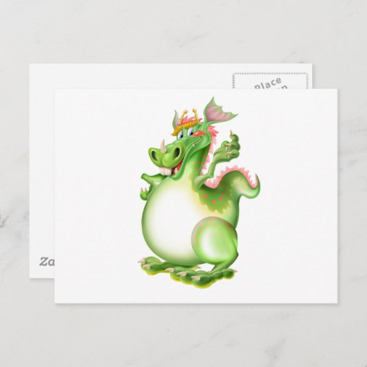 Drachen, Drachen, Dragão, Dragón, Postkarte (Vorne/Hinten)