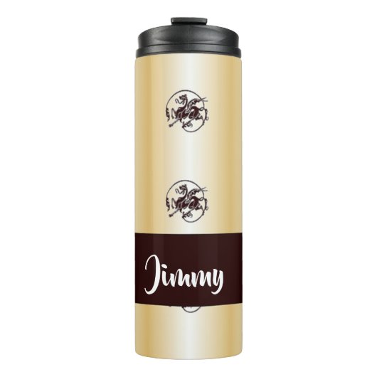 Drachen drucken auf texturierten thermosbecher (Vorderseite)