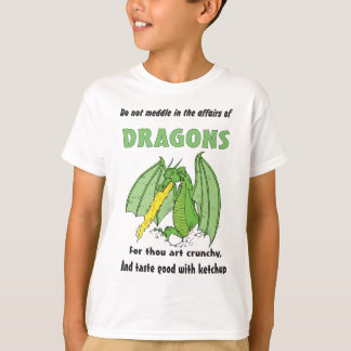 Drachen einmischen nicht sich in ihren T-Shirt