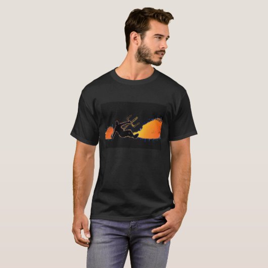 Drachen-Explosion (dunkel) T-Shirt (Vorne ganz)