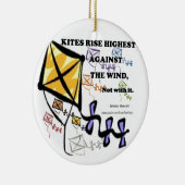 Drachen fliegen am höchsten gegen den Wind - nicht Keramikornament (Rechts)