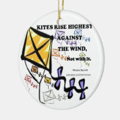 Drachen fliegen am höchsten gegen den Wind - nicht Keramikornament (Links)