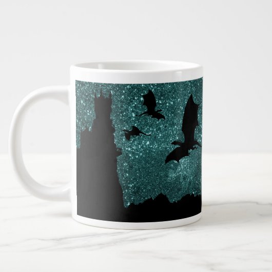 Drachen fliegen, Dawn/Dusk-Sternschloss Jumbo-Tasse (Links)