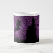Drachen fliegen, Fantasy lila Himmelsburg Jumbo-Tasse (Vorderseite)