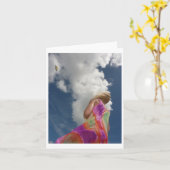 Drachen-Fliegen Karte (Gelbe Blume)