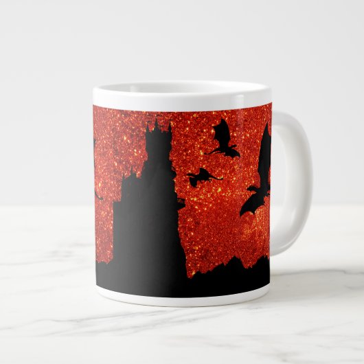 Drachen fliegen, Sonnenaufgang/Sonnenuntergang Him Jumbo-Tasse (Vorderseite Rechts)