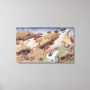 Drachen Frau-Fr 2810 f.55v und andere Tiere Leinwanddruck