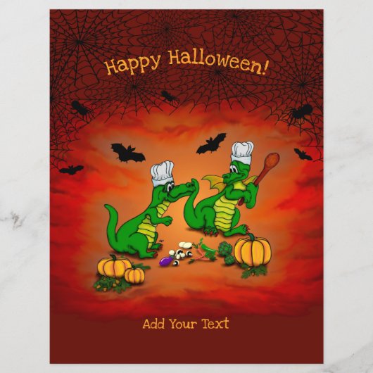 Drachen - Frohe Halloween! Heute werde ich kochen (Vorderseite)