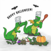Drachen - Frohe Halloween! Heute werde ich kochen Aufkleber (Vorderseite)