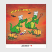 Drachen - Frohe Halloween! Heute werde ich kochen Aufkleber (Blatt)