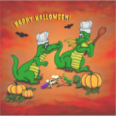 Drachen - Frohe Halloween! Heute werde ich kochen Aufkleber (Vorderseite)