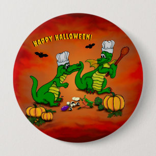 Drachen - Frohe Halloween! Heute werde ich kochen Button