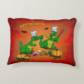 Drachen - Frohe Halloween! Heute werde ich kochen Dekokissen (Rückseite)