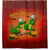 Drachen - Frohe Halloween! Heute werde ich kochen Duschvorhang (Vorderseite)