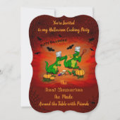 Drachen - Frohe Halloween! Heute werde ich kochen Einladung (Vorderseite)