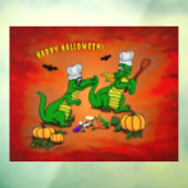 Drachen - Frohe Halloween! Heute werde ich kochen Fensteraufkleber (Blatt 3)