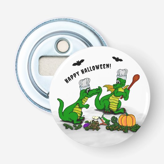 Drachen - Frohe Halloween! Heute werde ich kochen Flaschenöffner (Vorderseite)