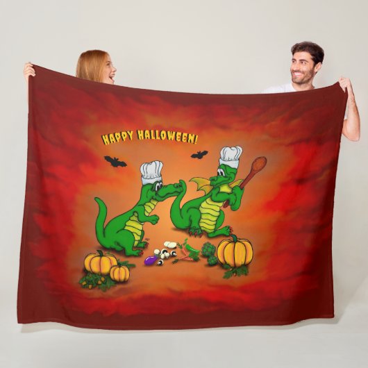 Drachen - Frohe Halloween! Heute werde ich kochen Fleecedecke (Beispiel)