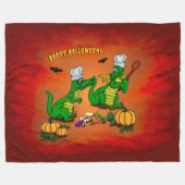 Drachen - Frohe Halloween! Heute werde ich kochen Fleecedecke (Vorderseite (Horizontal))