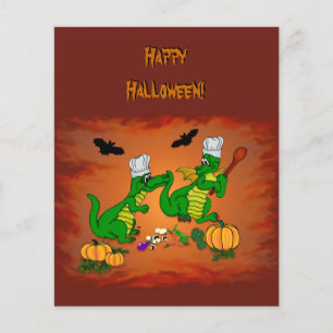 Drachen - Frohe Halloween! Heute werde ich kochen Flyer