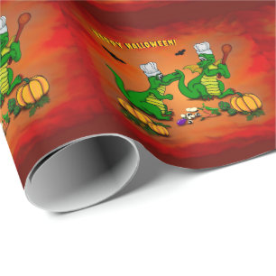 Drachen - Frohe Halloween! Heute werde ich kochen Geschenkpapier
