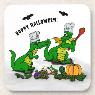 Drachen - Frohe Halloween! Heute werde ich kochen Getränkeuntersetzer