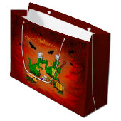 Drachen - Frohe Halloween! Heute werde ich kochen Große Geschenktüte (Vorderseite Schrägansicht)