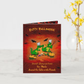 Drachen - Frohe Halloween! Heute werde ich kochen Karte (Gelbe Blume)