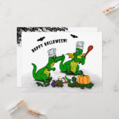 Drachen - Frohe Halloween! Heute werde ich kochen Karte (Vorderseite/Rückseite Beispiel)