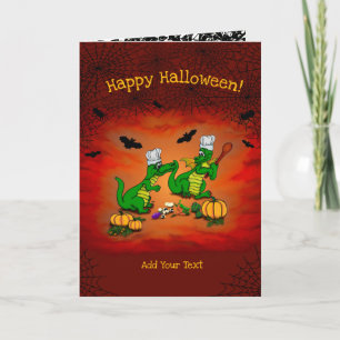 Drachen - Frohe Halloween! Heute werde ich kochen Karte