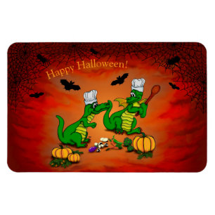 Drachen - Frohe Halloween! Heute werde ich kochen Magnet