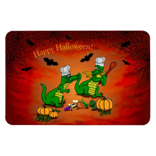 Drachen - Frohe Halloween! Heute werde ich kochen Magnet (Horizontal)