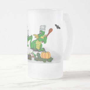 Drachen - Frohe Halloween! Heute werde ich kochen Mattglas Bierglas