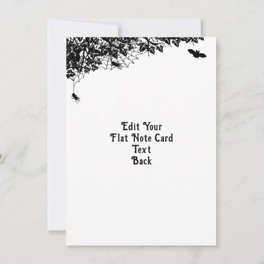 Drachen - Frohe Halloween! Heute werde ich kochen Mitteilungskarte (Rückseite)