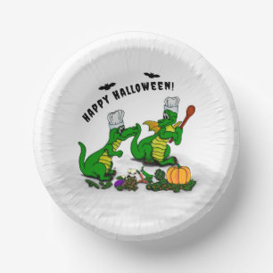 Drachen - Frohe Halloween! Heute werde ich kochen Pappteller