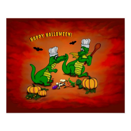 Drachen - Frohe Halloween! Heute werde ich kochen Poster (Vorderseite)