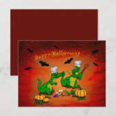 Drachen - Frohe Halloween! Heute werde ich kochen Postkarte (Vorne/Hinten)