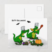Drachen - Frohe Halloween! Heute werde ich kochen Postkarte (Vorne/Hinten)