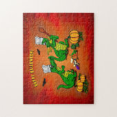 Drachen - Frohe Halloween! Heute werde ich kochen Puzzle (Vertikal)