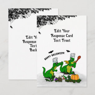 Drachen - Frohe Halloween! Heute werde ich kochen RSVP Karte
