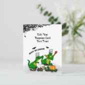 Drachen - Frohe Halloween! Heute werde ich kochen RSVP Karte (Stehend Vorderseite)