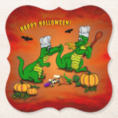 Drachen - Frohe Halloween! Heute werde ich kochen Untersetzer (Vorderseite)