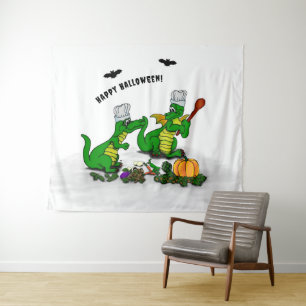 Drachen - Frohe Halloween! Heute werde ich kochen Wandteppich