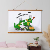 Drachen - Frohe Halloween! Heute werde ich kochen Wandteppich Mit Holzrahmen (Schlafzimmer)
